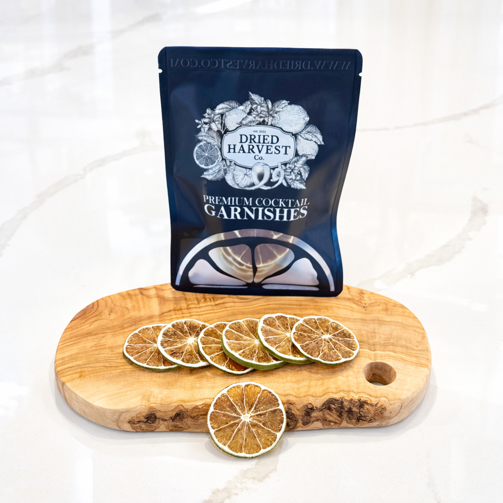 Dehydrated Lime Slices | 6 Slice Sample Pack | Natural Dried Lime Garnish for Cocktails, Mocktails, Baking, Citrus Decor, Charcuterie & Crafts