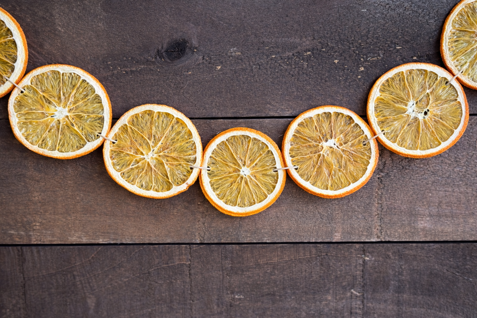 Dried Orange Garland Pre-Made | Premium Orange Slices | Natural Handmade Citrus for Holiday, Weddings, Parties & Rustic Home Decor