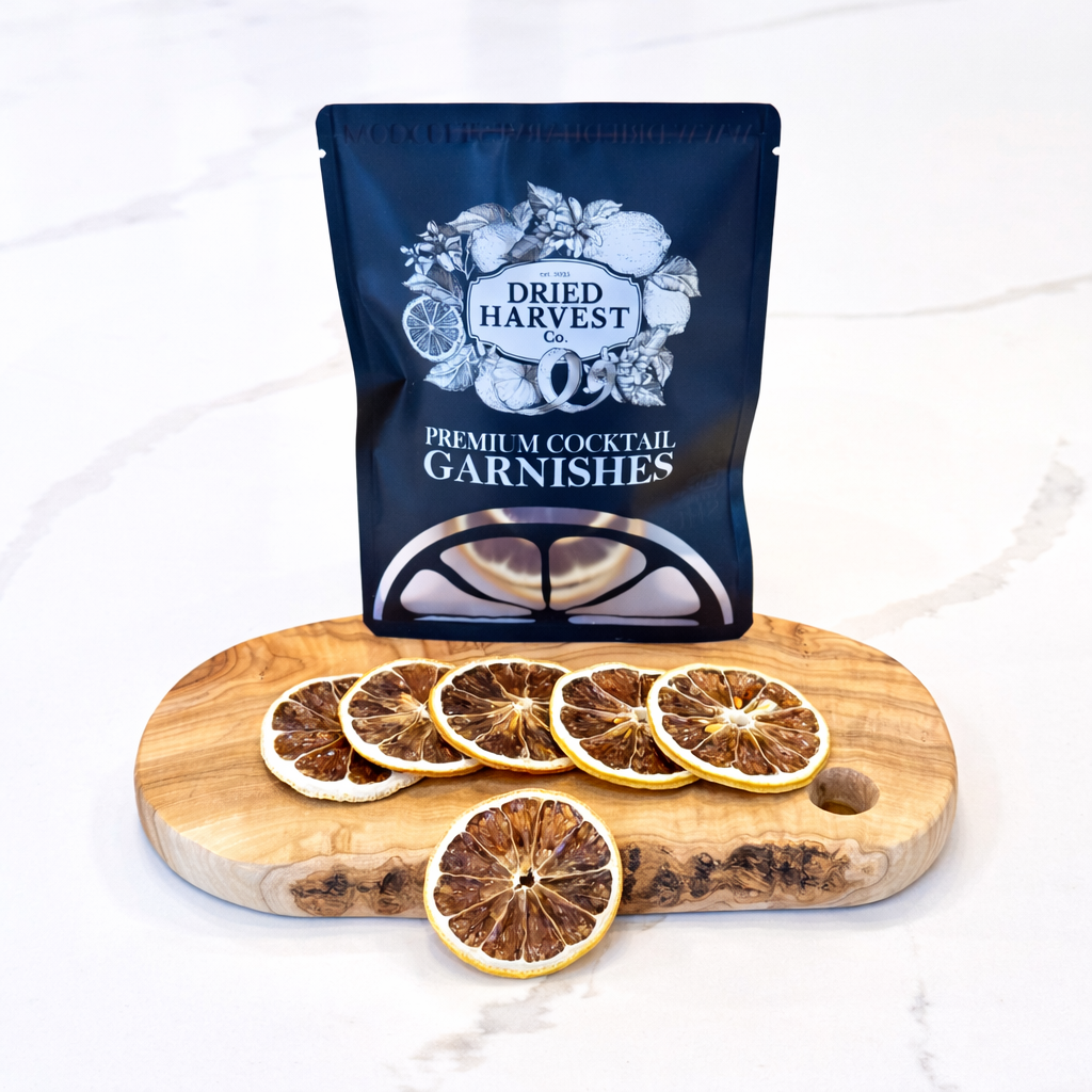 Dehydrated Lemon Slices | 6 Slice Sample Pack | Natural Dried Lemon Garnish for Cocktails, Mocktails, Baking, Citrus Decor, Charcuterie & Crafts