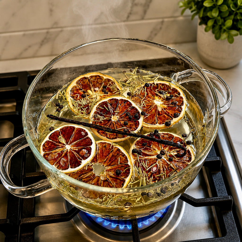 Welcome Home Simmer Pot | Stovetop Potpourri | Natural Home Fragrance | Lemon Rosemary Vanilla Botanical Blend
