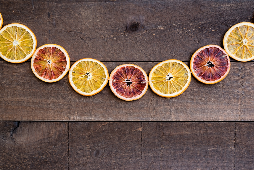 Dried Mixed Orange Garland Pre-Made | Navel & Blood Orange Mix | Premium Dried Citrus Slices | Natural Handmade Citrus for Holiday, Weddings, Parties & Rustic Home Decor
