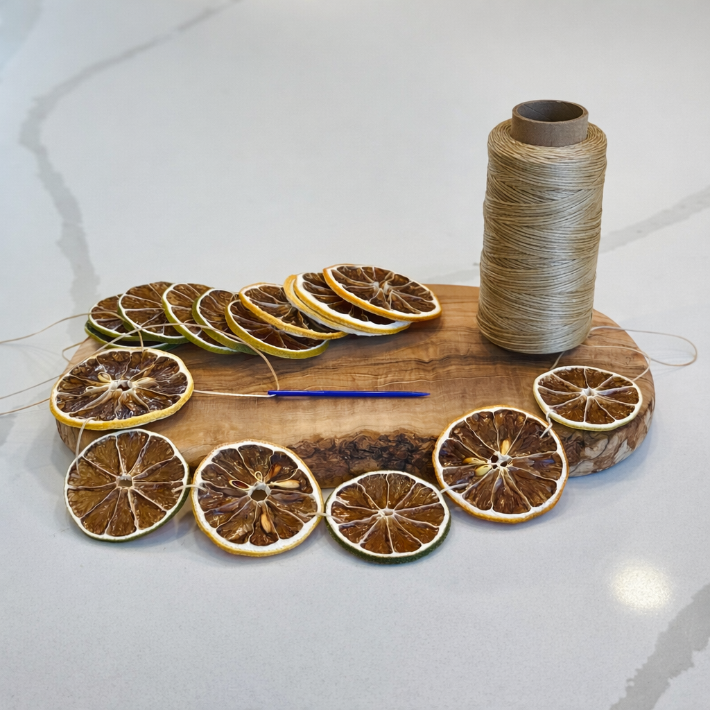 Dried Lemon & Lime Garland DIY Kit | Premium Dried Citrus Slices | Natural Handmade Citrus for Holiday, Weddings, Parties & Rustic Home Decor
