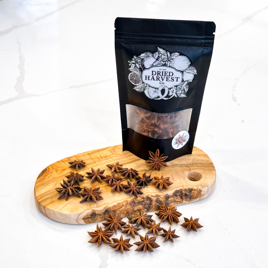 Premium Grade AA Whole Star Anise Pods | Illicium Verum Chakra Phool Spice | Aromatic Spice for Pho, Mulled Wine, Baking, Cocktails & Crafts