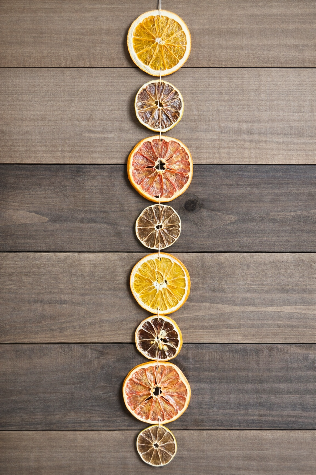 Dried Mixed Citrus Garland Pre-Made | Lemon, Lime, Navel Orange & Grapefruit | Premium Dried Citrus Slices | Natural Handmade Decor for Holiday, Weddings & Rustic Home Styling