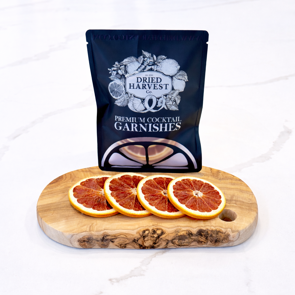 Dehydrated Grapefruit Slices | 4 Slice Sample Pack | Natural Dried Citrus Garnish for Cocktails, Mocktails, Baking, Charcuterie, Decor & Crafts