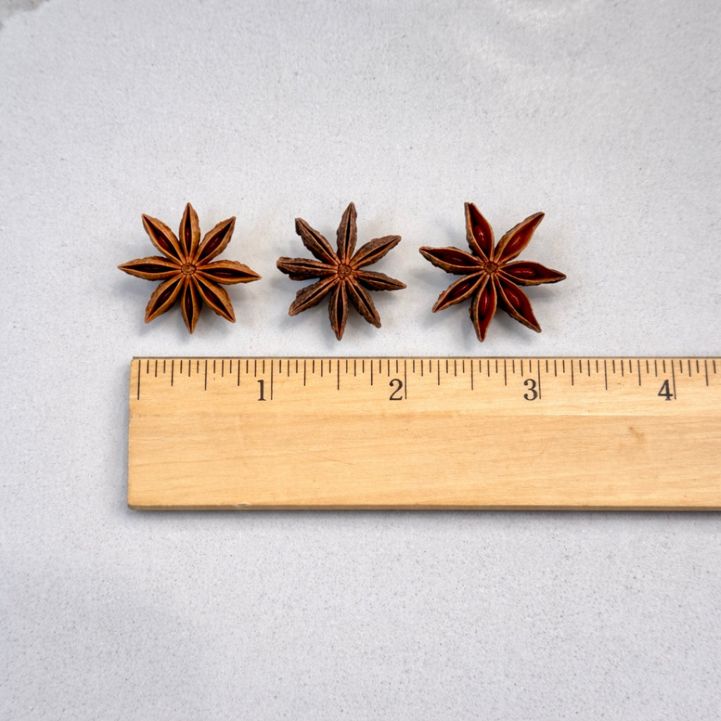 Premium Grade AA Whole Star Anise Pods | Illicium Verum Chakra Phool Spice | Aromatic Spice for Pho, Mulled Wine, Baking, Cocktails & Crafts