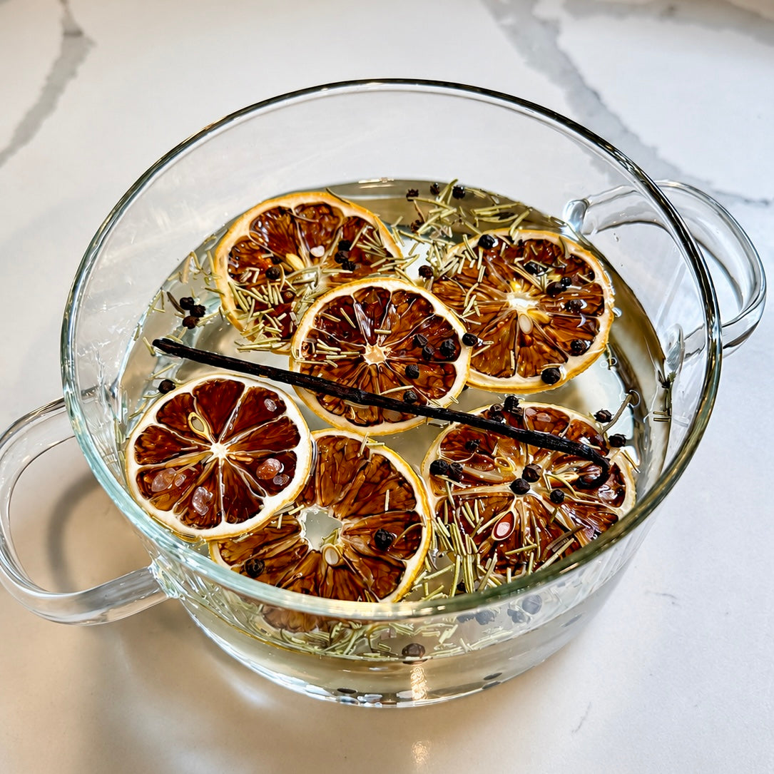 Welcome Home Simmer Pot | Stovetop Potpourri | Natural Home Fragrance | Lemon Rosemary Vanilla Botanical Blend