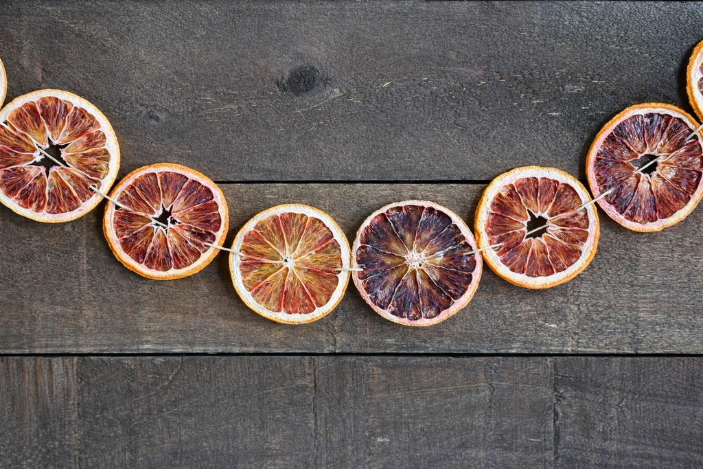 Dried Blood Orange Garland Pre-Made | Premium Blood Orange Slices | Natural Handmade Citrus for Holiday, Weddings, Parties & Rustic Home Decor