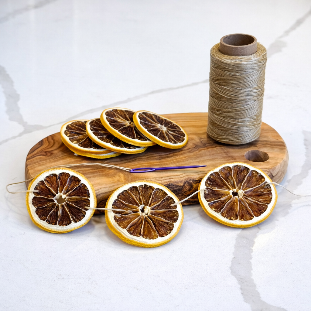 Dried Lemon Garland DIY Kit | Premium Dried Lemon Slices | Natural Handmade Citrus for Holiday, Weddings, Parties & Rustic Home Decor