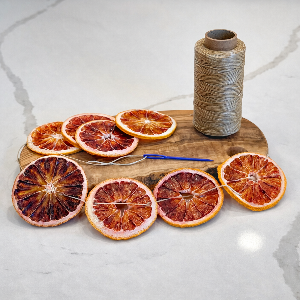 Dried Blood Orange Garland DIY Kit | Premium Blood Orange Slices | Natural Handmade Citrus for Holiday, Weddings, Parties & Rustic Home Decor