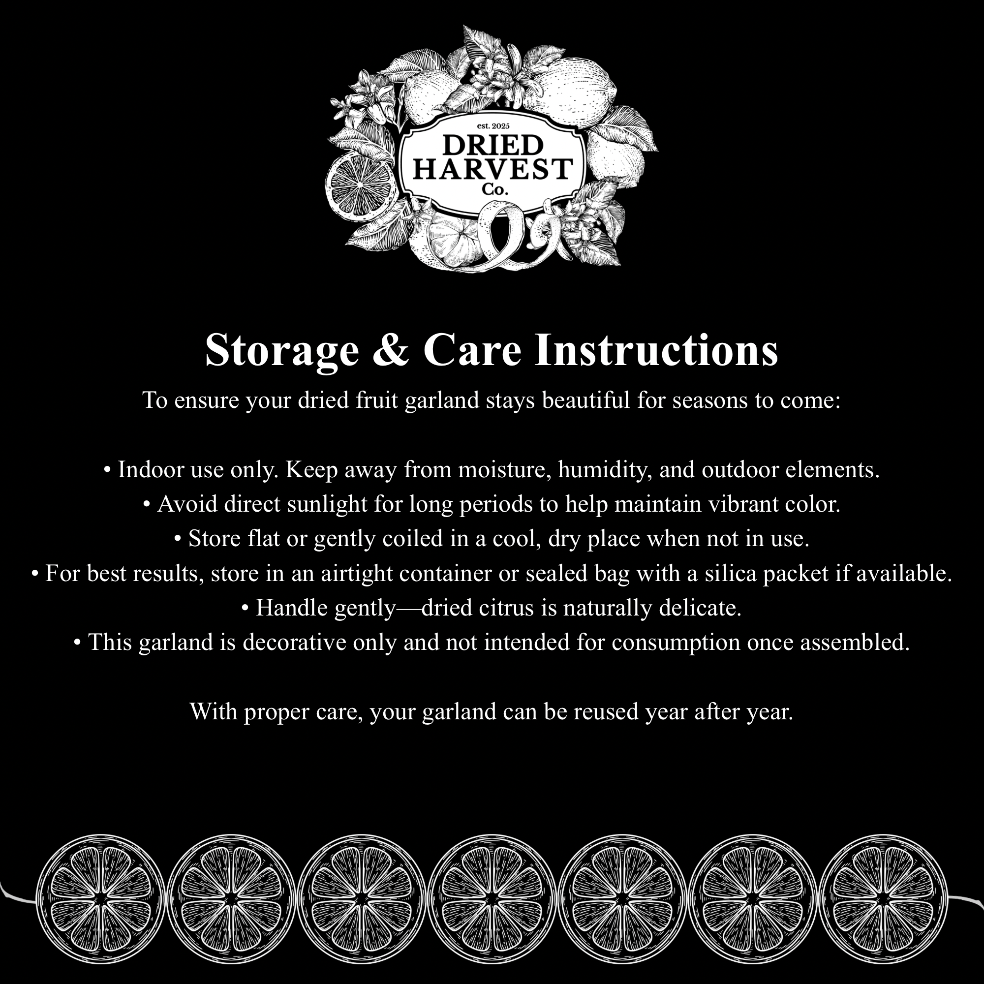 Dried Mixed Citrus Garland Pre-Made | Lemon, Lime, Navel Orange & Grapefruit | Premium Dried Citrus Slices | Natural Handmade Decor for Holiday, Weddings & Rustic Home Styling