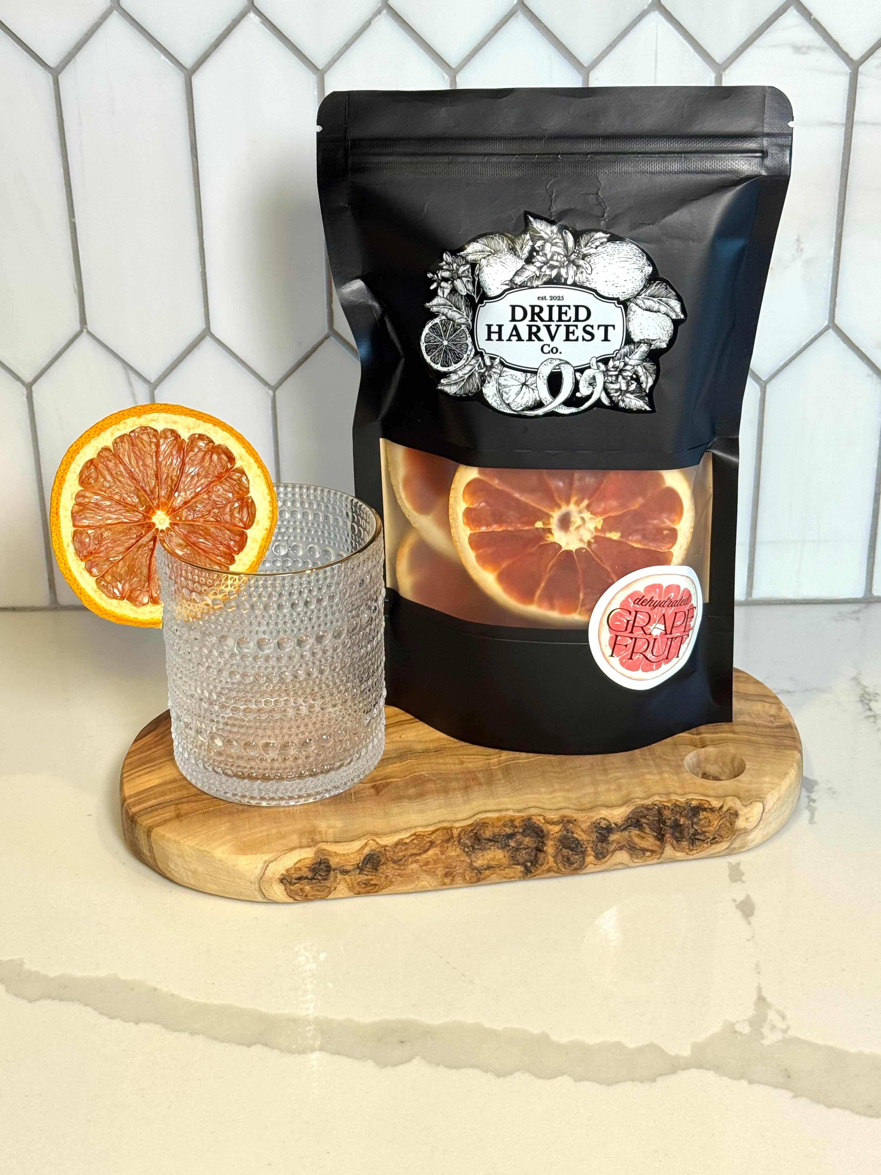 Premium Dehydrated All-Natural Grapefruit Slices | Garnish for Cocktails, Baked Goods & Crafts