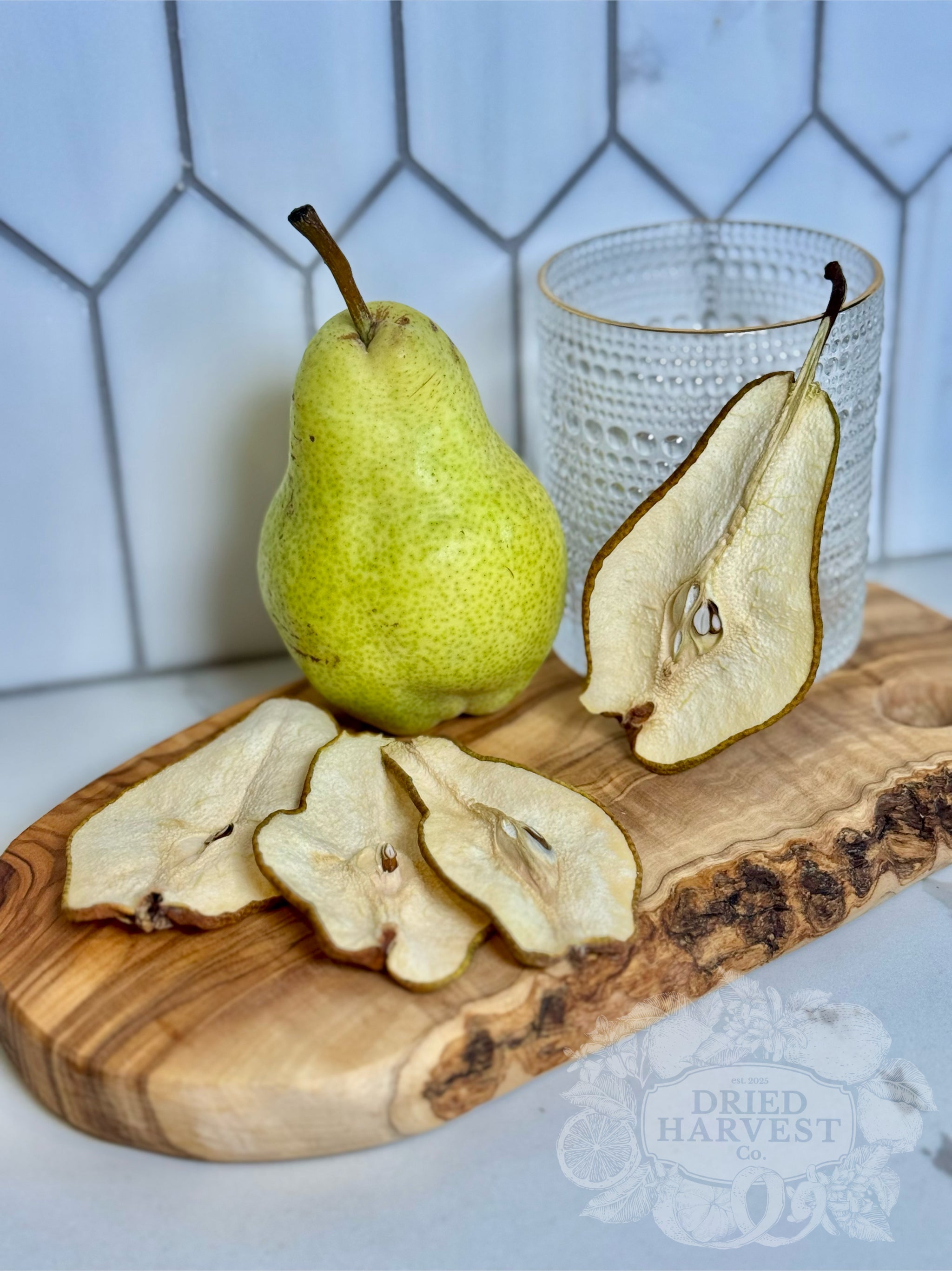 Premium Dehydrated All-Natural Pear Slices | Garnish for Cocktails, Baked Goods & Crafts