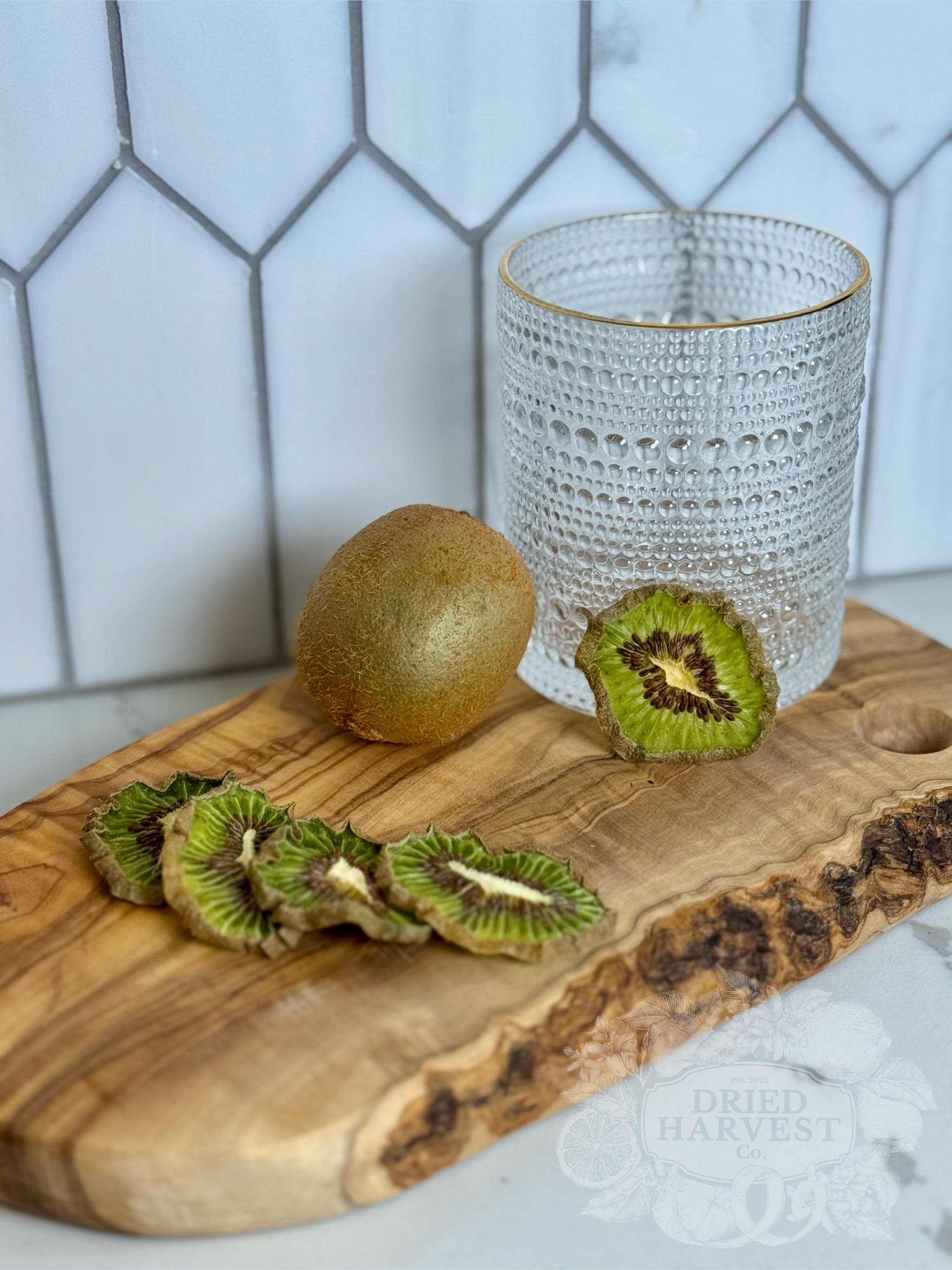 Premium Dehydrated All-Natural Kiwi Slices | Garnish for Cocktails, Baked Goods & Crafts