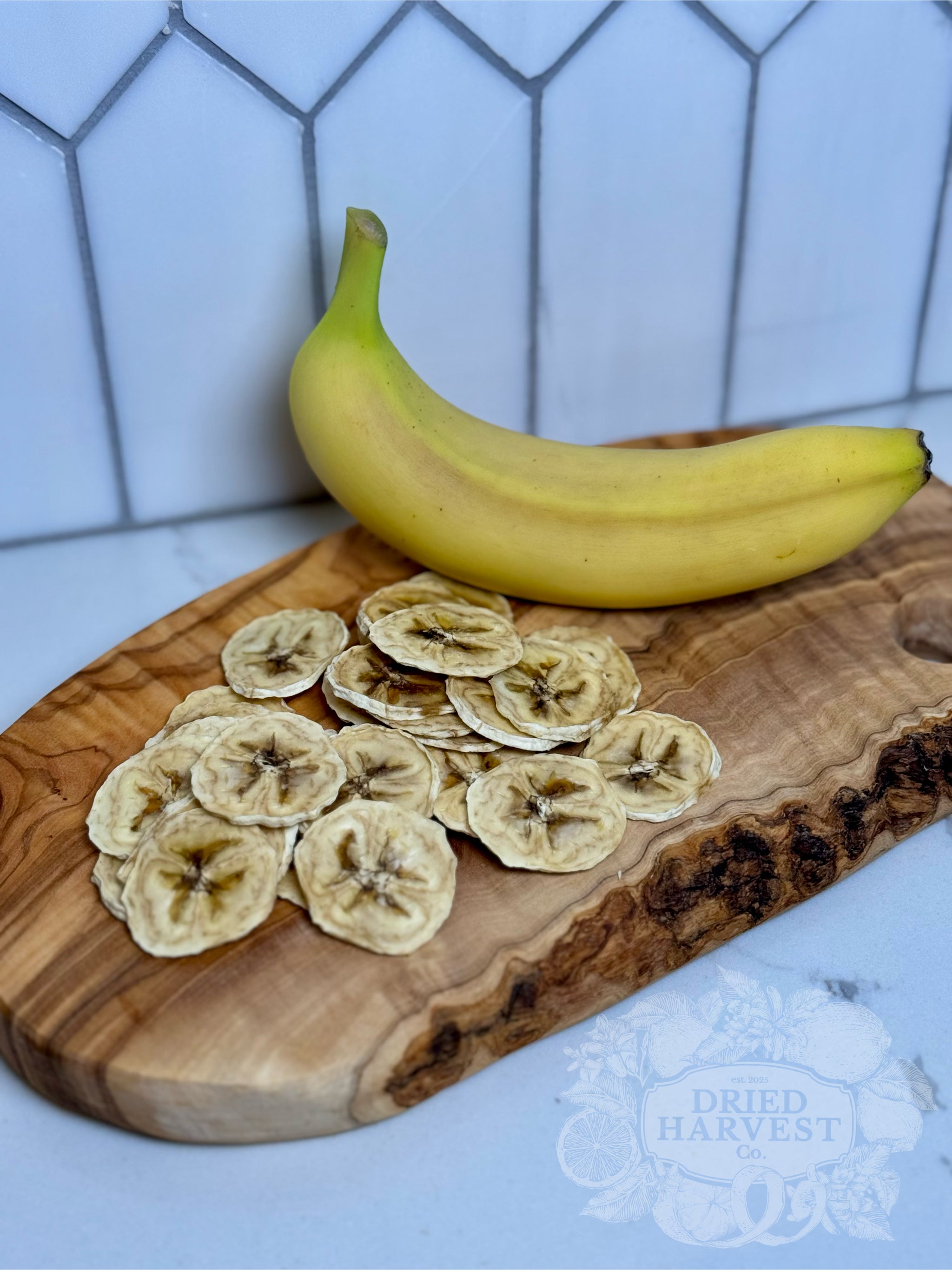 Premium Dehydrated All-Natural Banana Slices | Garnish for Cocktails, Baked Goods & Crafts