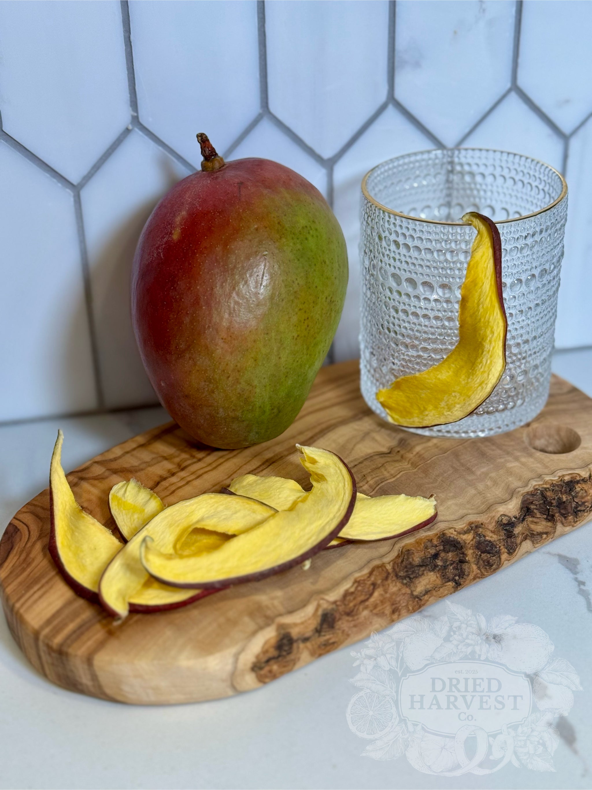 Premium Dehydrated All-Natural Mango Slices | Garnish for Cocktails, Baked Goods & Crafts