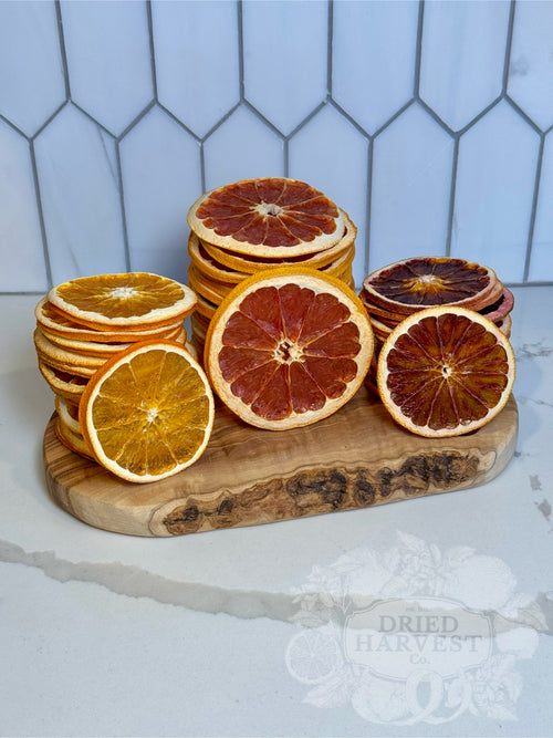 Premium Dehydrated Citrus Variety Pack - Navel Orange, Blood Orange, Grapefruit | Garnish for Cocktails, Baked Goods & Crafts. All-Natural by Dried Harvest Co.