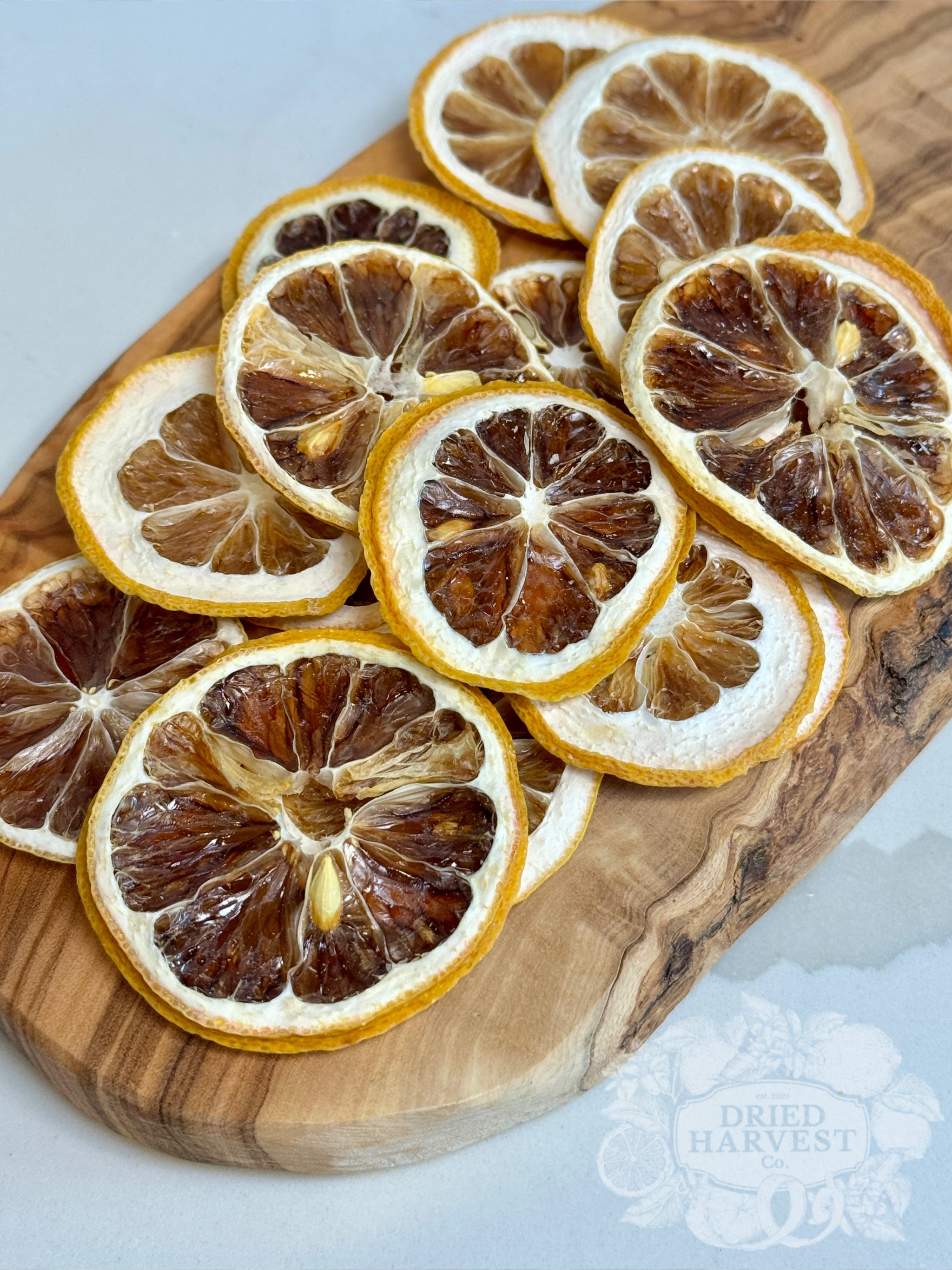 Rustic Dehydrated All-Natural Lemon Slices | Garnish for Cocktails, Baked Goods & Crafts