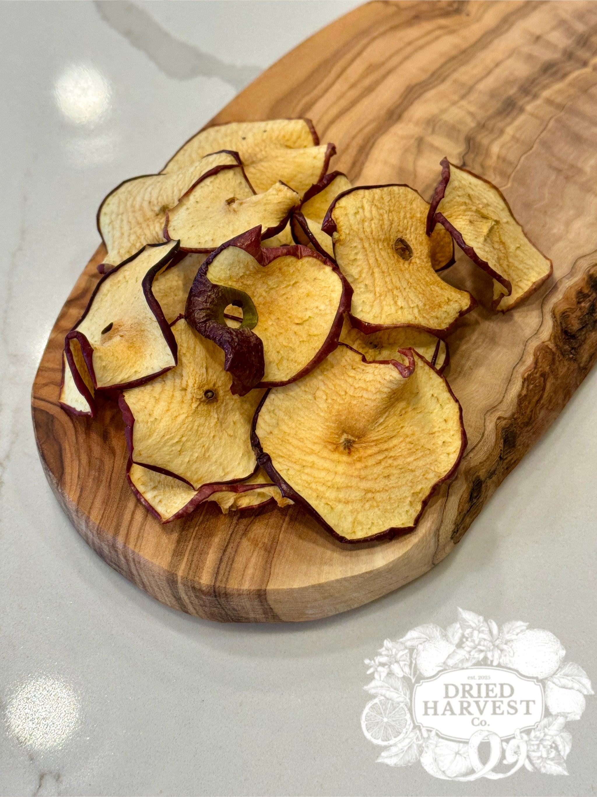 Rustic Dehydrated All-Natural Apple Slices | Garnish for Cocktails, Baked Goods & Crafts