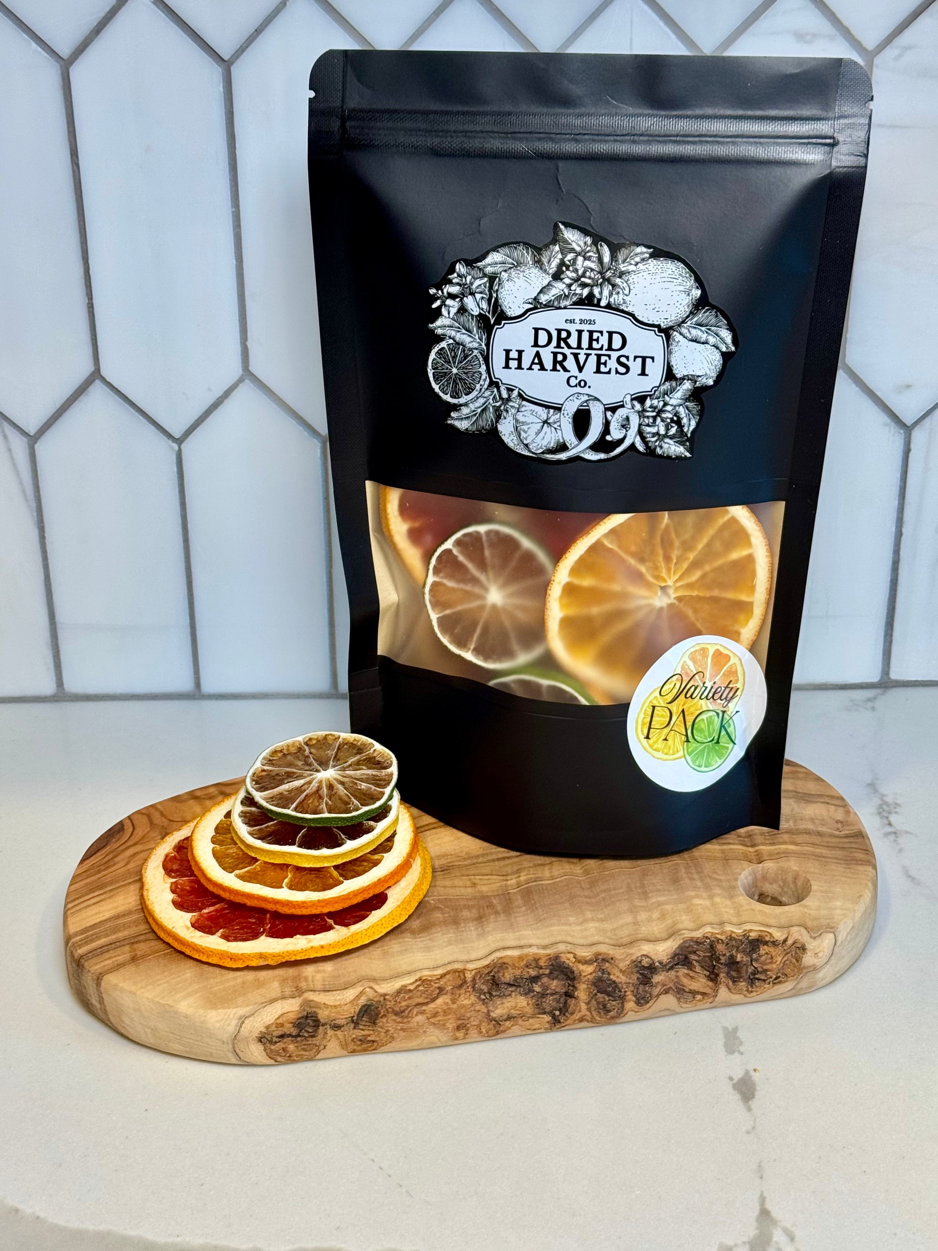 Premium Dehydrated Mixology Variety Pack - All-Natural Lemon Lime Orange Grapefruit | Garnish for Cocktails, Baked Goods & Crafts