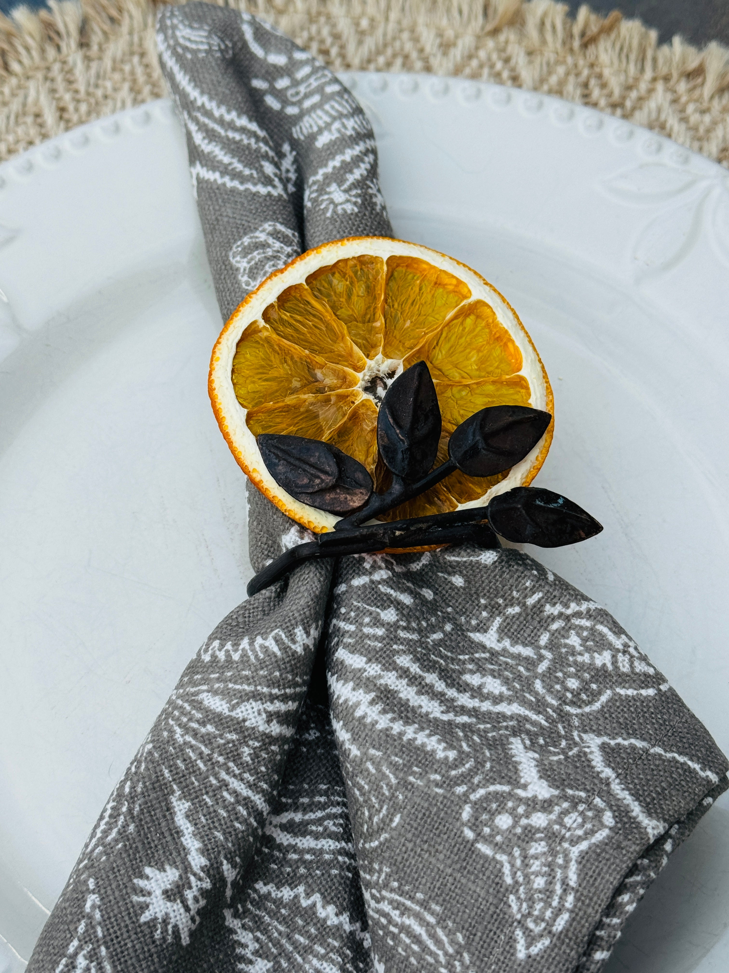 Dehydrated Orange Slices | 4 Slice Sample Pack | Natural Dried Navel Orange Garnish for Cocktails, Mocktails, Baking, Charcuterie, Decor and Crafts