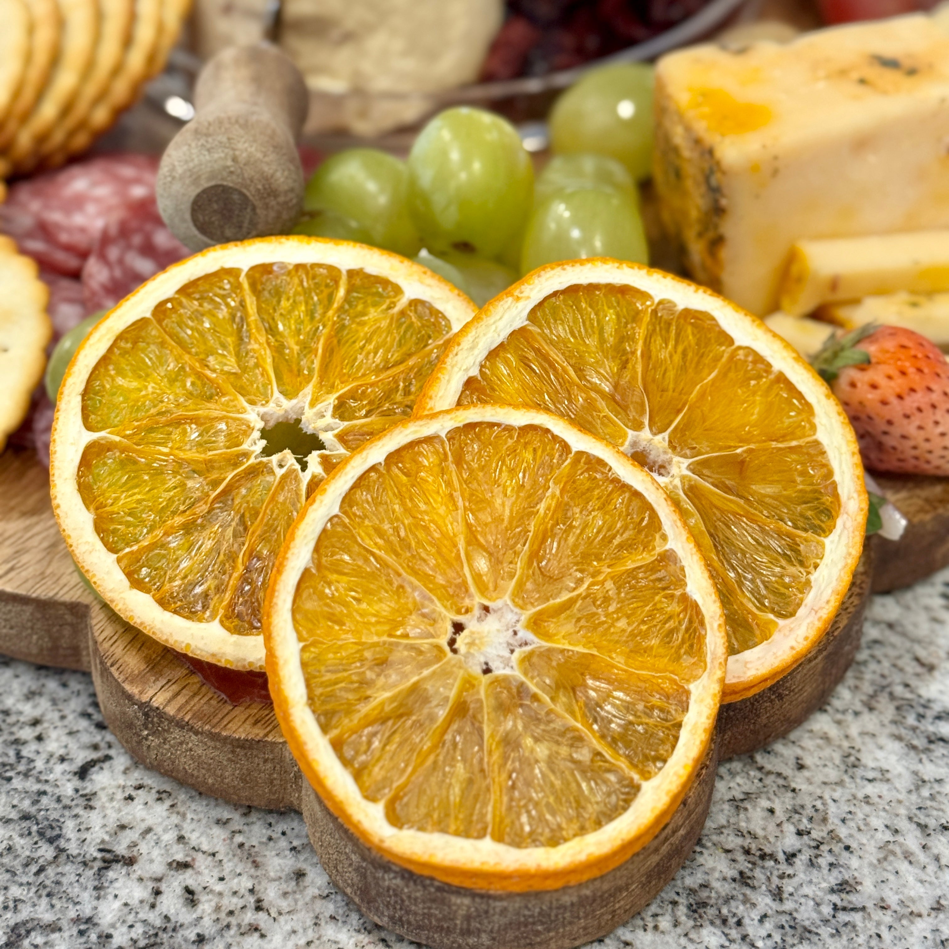 Premium Dehydrated All-Natural Navel Orange Slices | Garnish for Cocktails, Baked Goods & Crafts