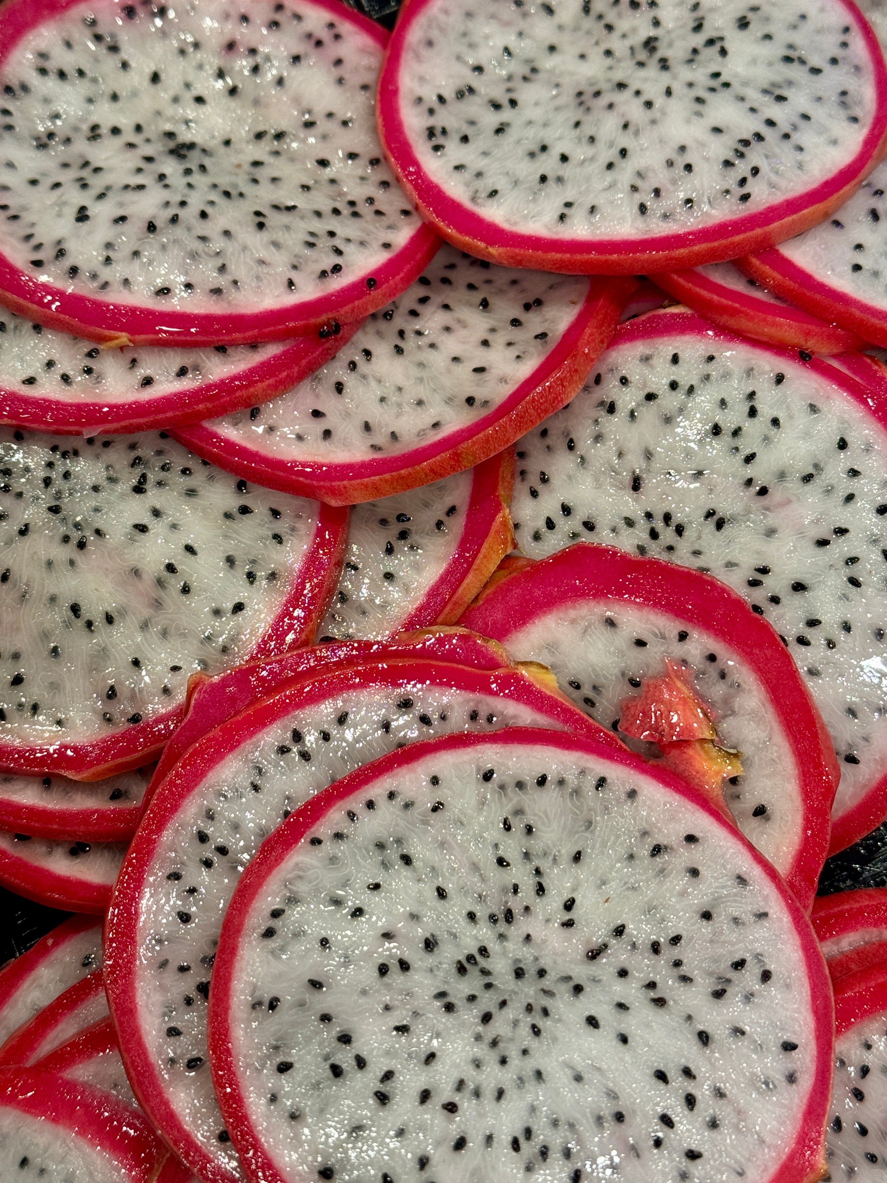 Premium Dehydrated All-Natural Dragon Fruit Slices | Garnish for Cocktails, Baked Goods & Crafts