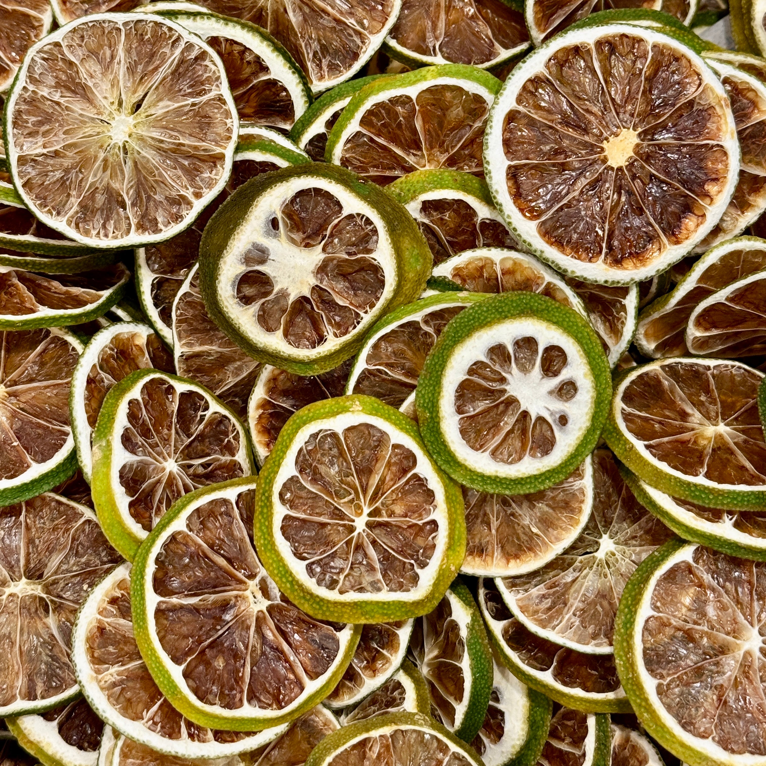 Rustic Dehydrated All-Natural Lime Slices | Garnish for Cocktails, Baked Goods & Crafts