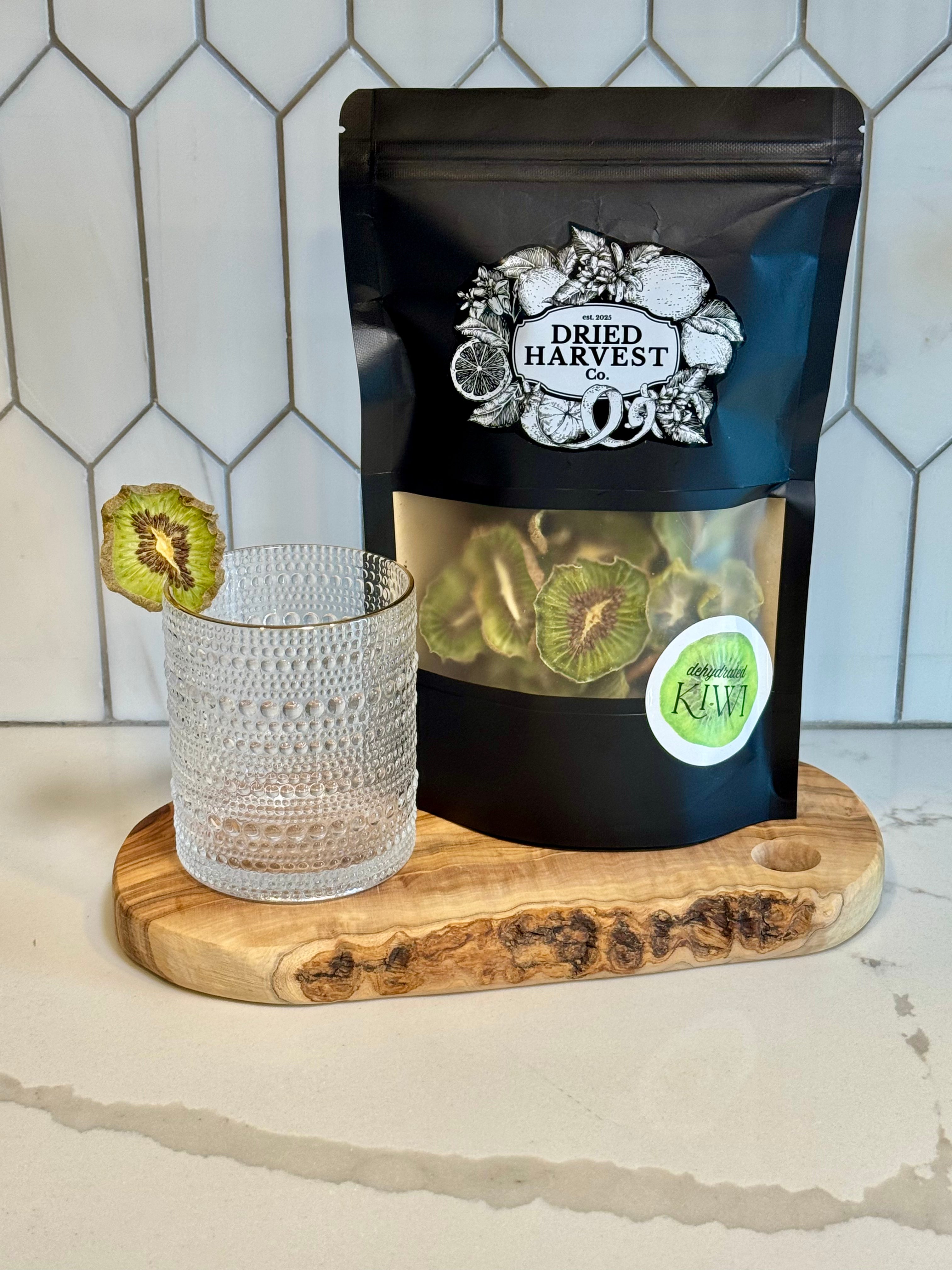 Premium Dehydrated All-Natural Kiwi Slices | Garnish for Cocktails, Baked Goods & Crafts