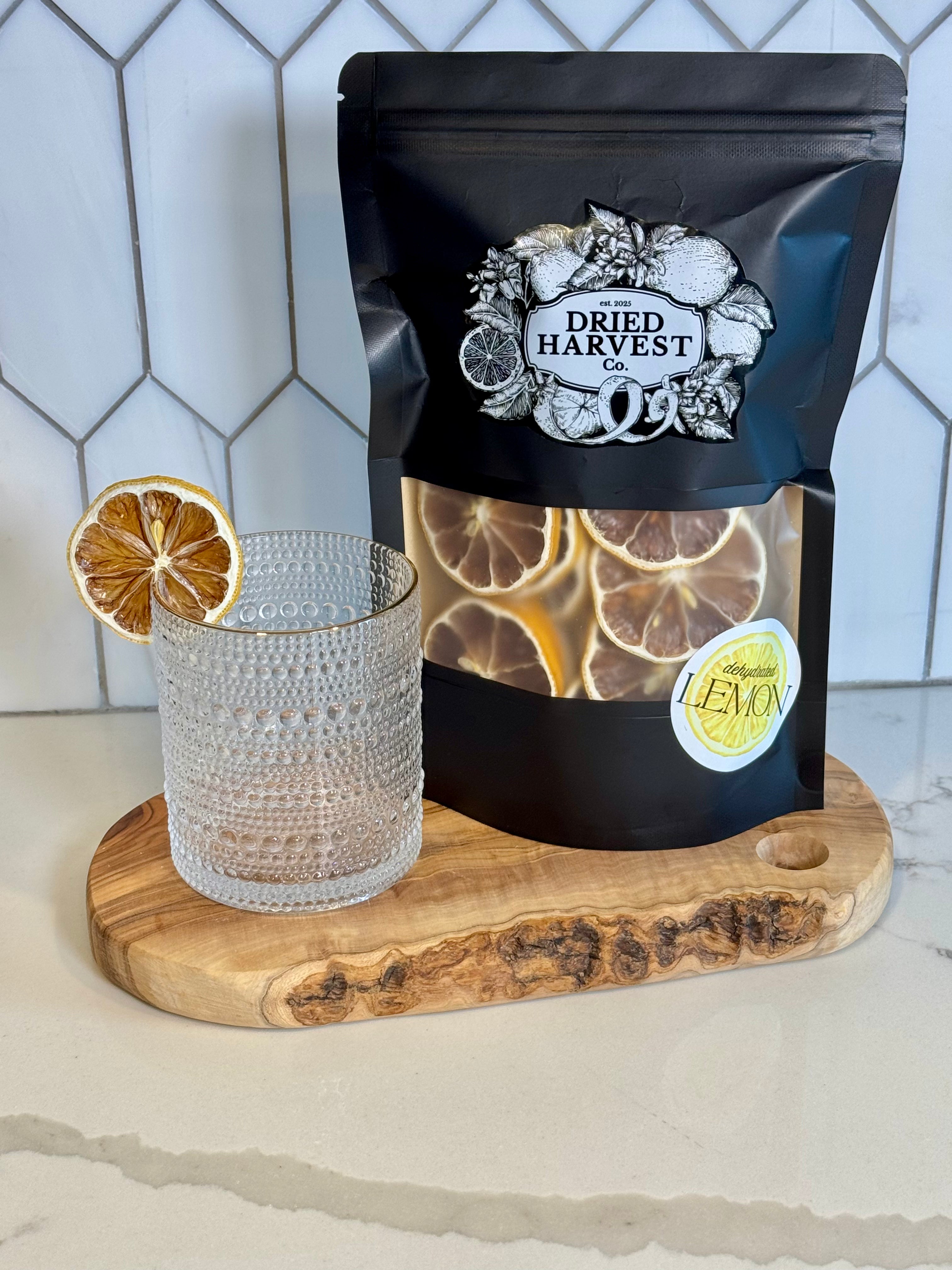 Premium Dehydrated All-Natural Lemon Slices | Garnish for Cocktails, Baked Goods & Crafts