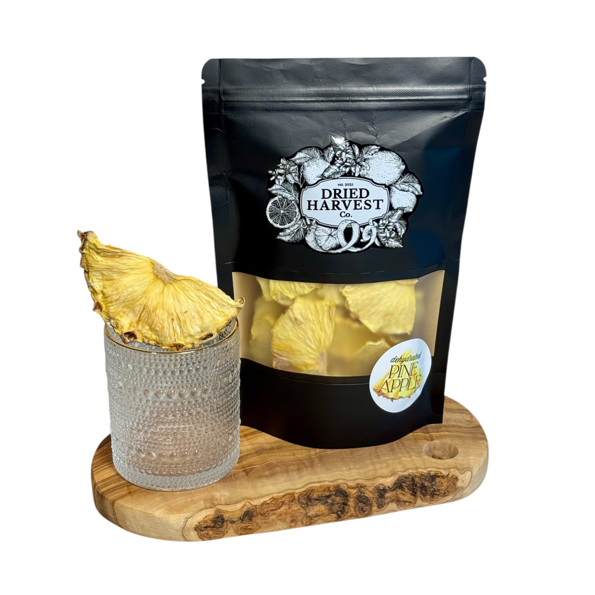 Premium Dehydrated All-Natural Pineapple Slices | Garnish for Cocktails, Baked Goods & Crafts