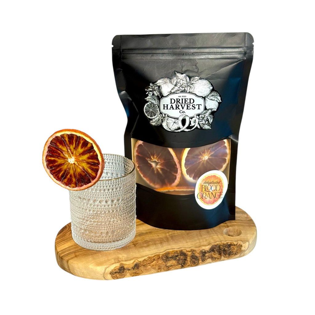 Premium Dehydrated All-Natural Blood Orange Slices | Garnish for Cocktails, Baked Goods & Crafts