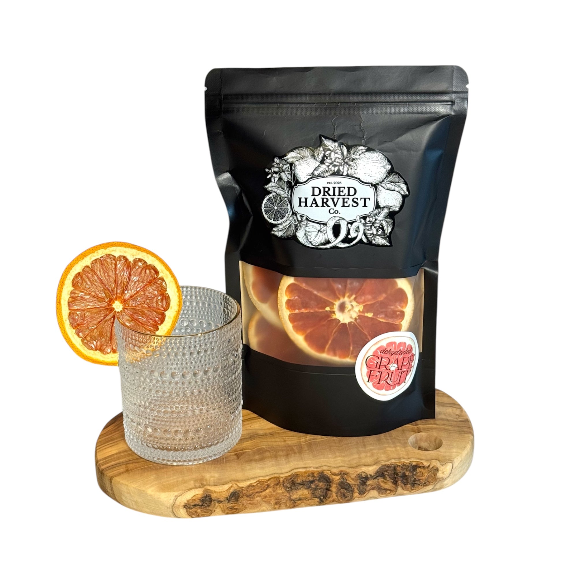 Premium Dehydrated All-Natural Grapefruit Slices | Garnish for Cocktails, Baked Goods & Crafts