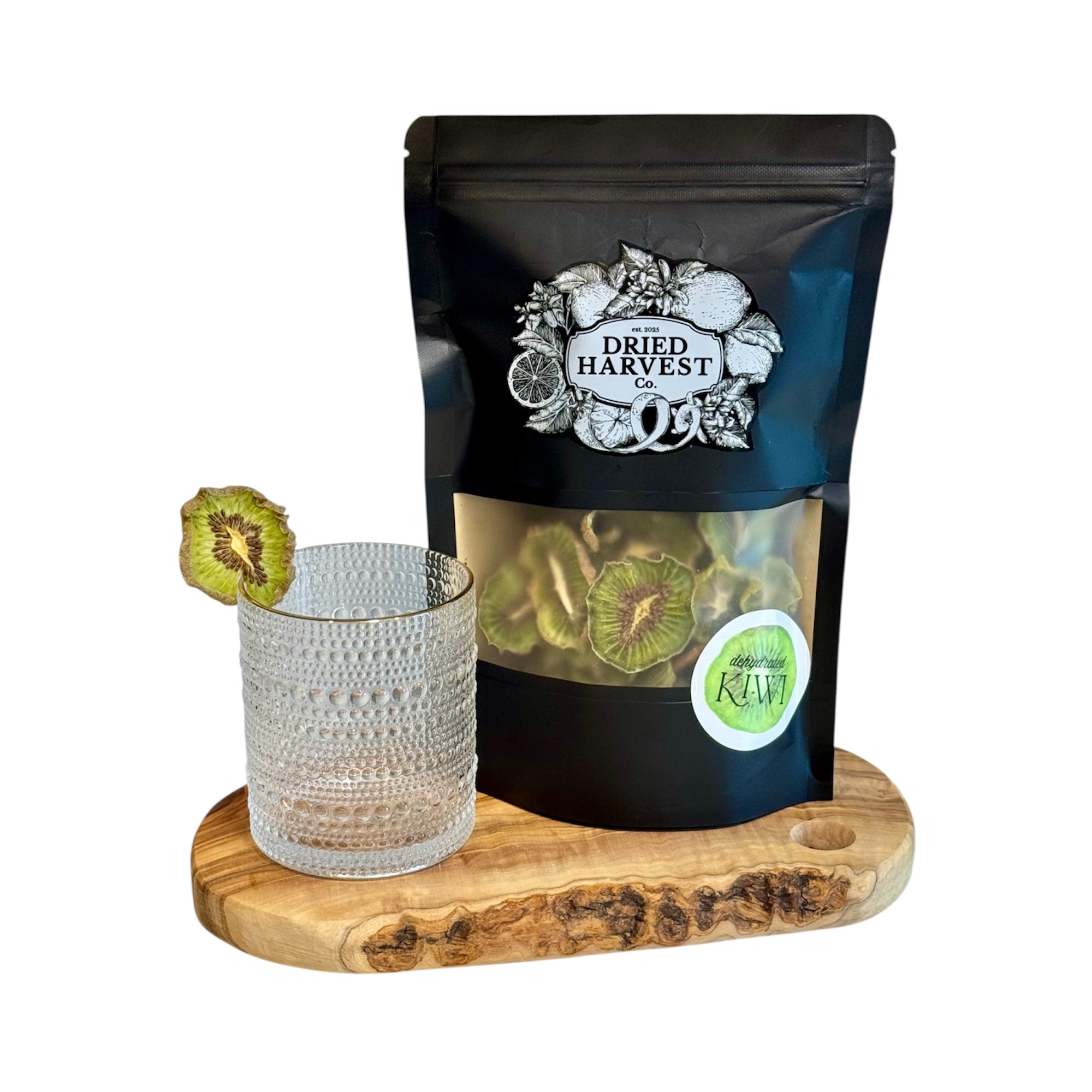 Premium Dehydrated All-Natural Kiwi Slices | Garnish for Cocktails, Baked Goods & Crafts