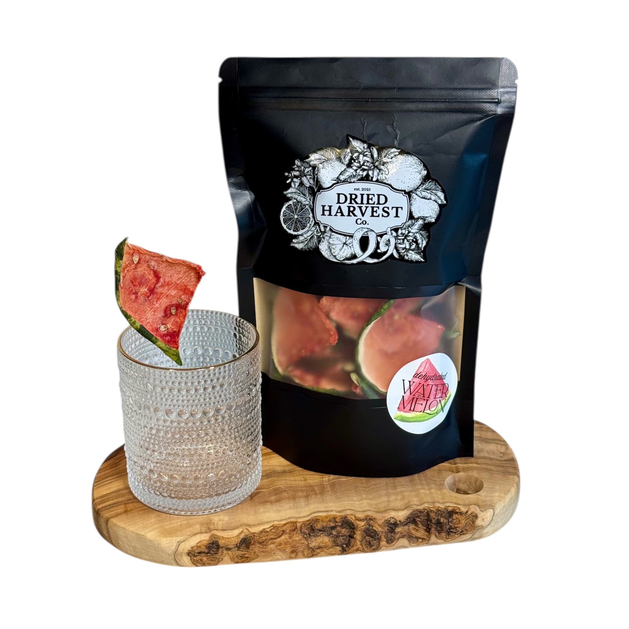 Premium Dehydrated All-Natural Watermelon Slices | Garnish for Cocktails, Baked Goods & Crafts