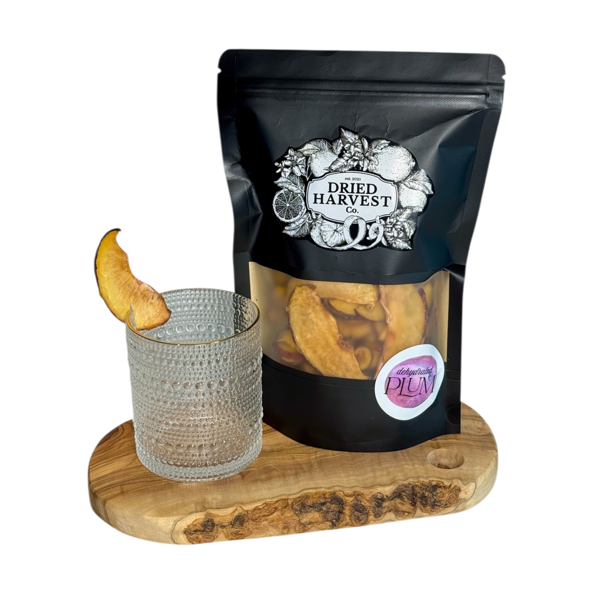 Premium Dehydrated All-Natural Plum Slices | Garnish for Cocktails, Baked Goods & Crafts