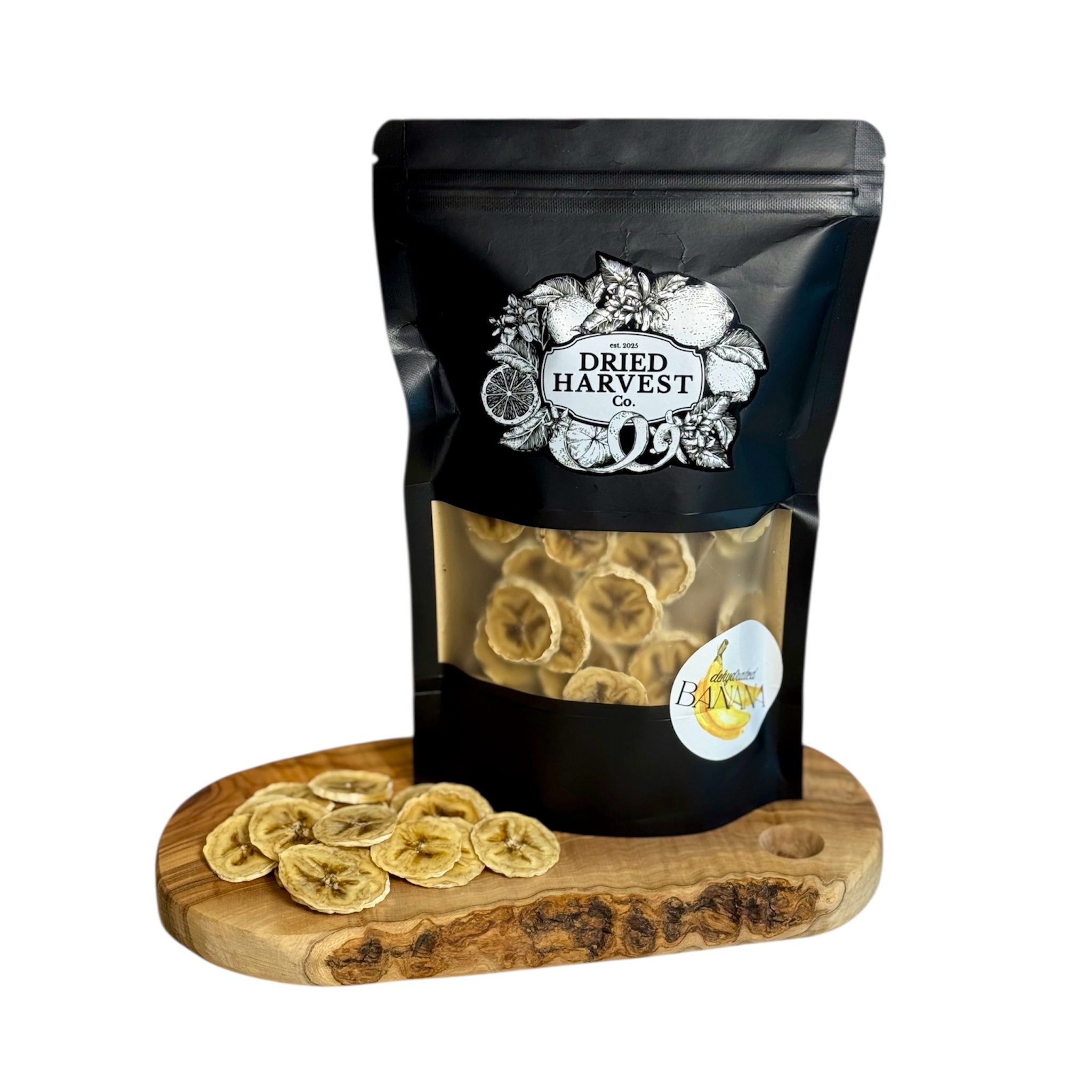 Premium Dehydrated All-Natural Banana Slices | Garnish for Cocktails, Baked Goods & Crafts