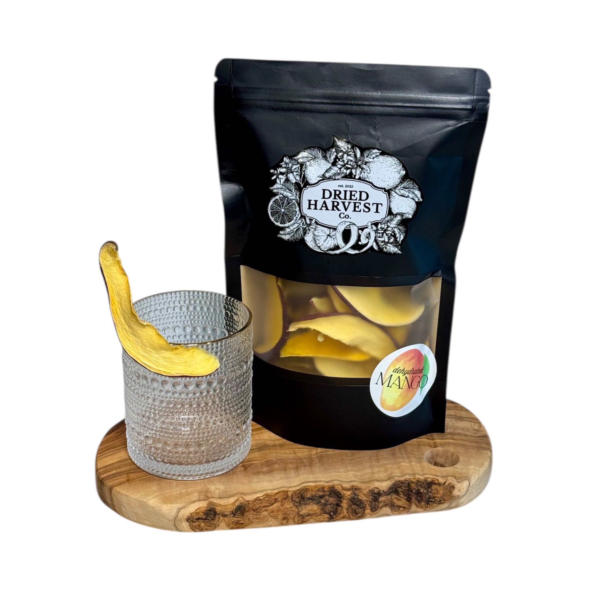 Premium Dehydrated All-Natural Mango Slices | Garnish for Cocktails, Baked Goods & Crafts
