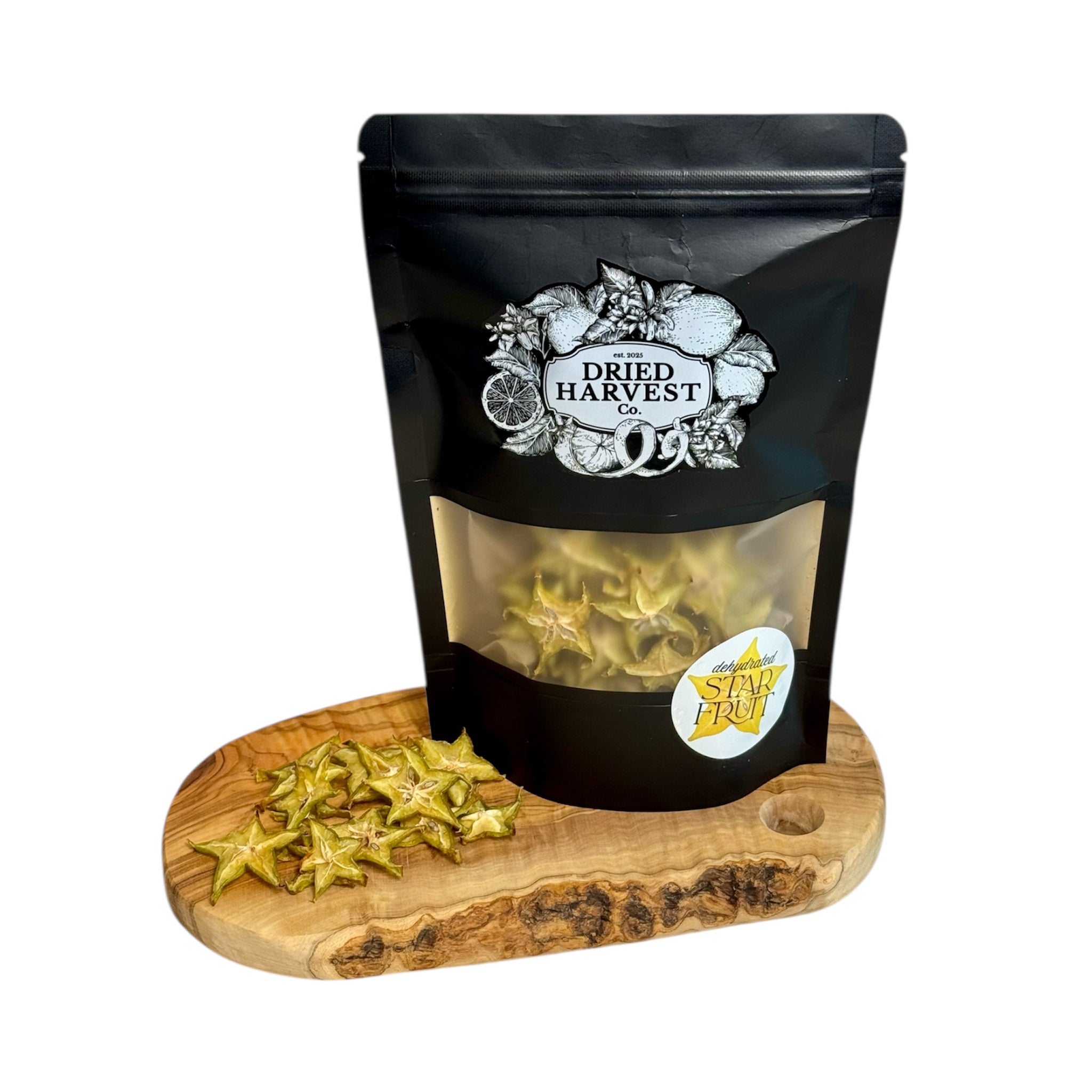 Premium Dehydrated All-Natural Star Fruit Slices | Garnish for Cocktails, Baked Goods & Crafts