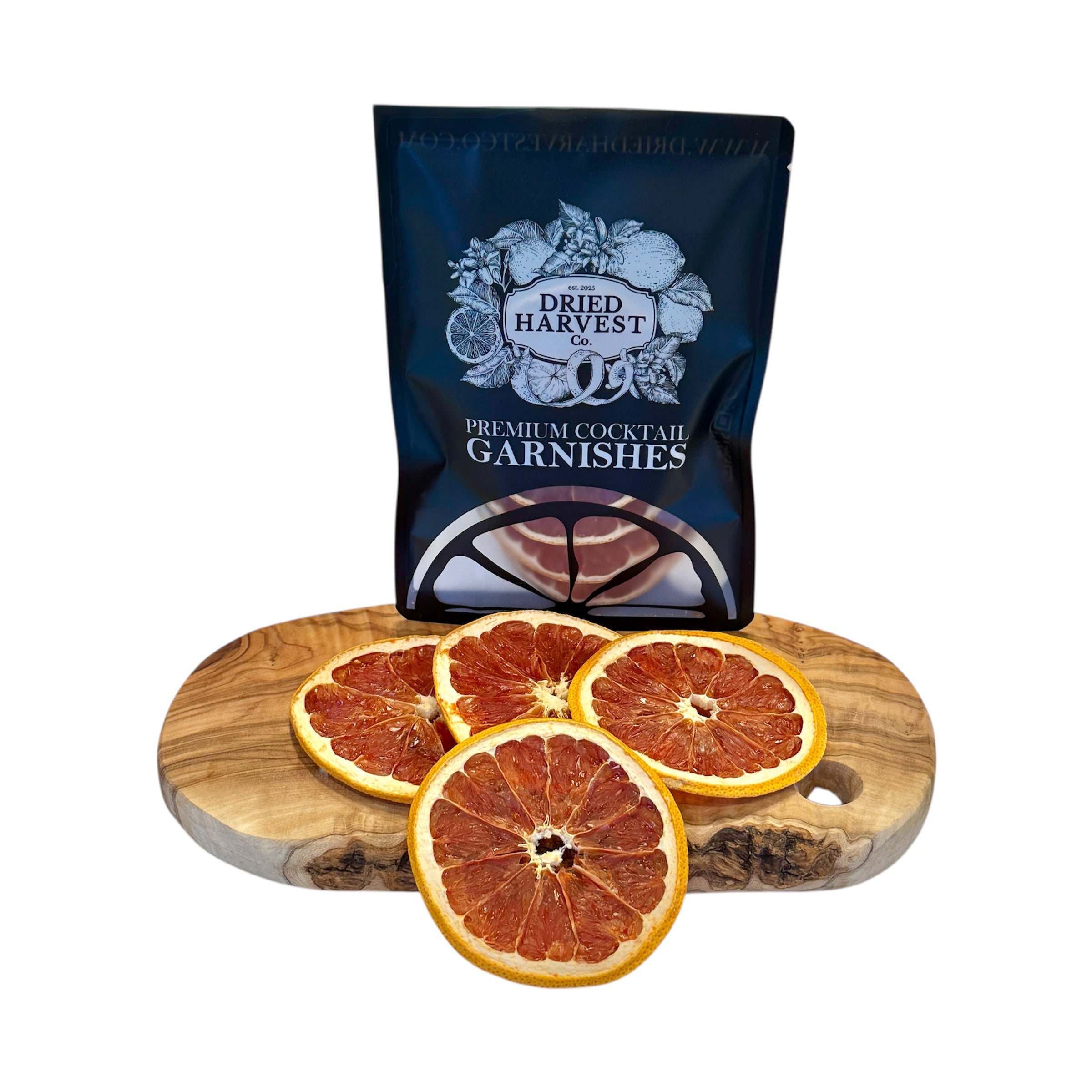 Dehydrated Grapefruit Slices | 4 Slice Sample Pack | Natural Dried Citrus Garnish for Cocktails, Mocktails, Baking, Charcuterie, Decor & Crafts
