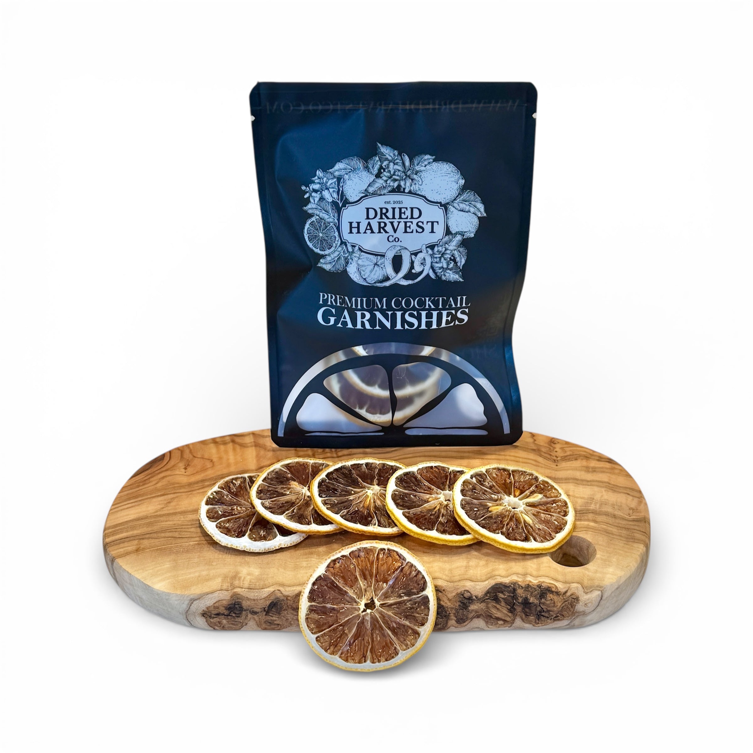 Dehydrated Lemon Slices | 6 Slice Sample Pack | Natural Dried Lemon Garnish for Cocktails, Mocktails, Baking, Citrus Decor, Charcuterie & Crafts