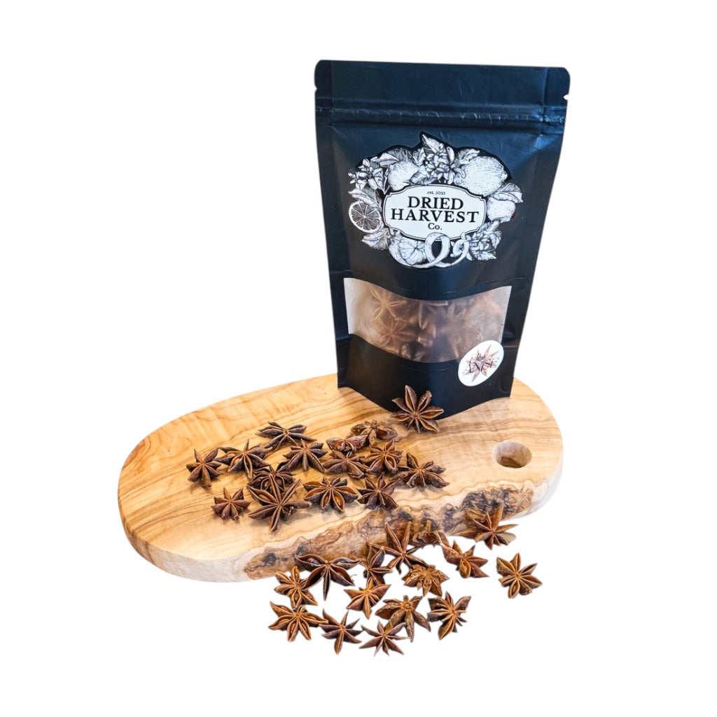 Grade A Star Anise Pods | Illicium Verum Chakra Phool Spice | Aromatic Spice for Pho, Mulled Wine, Baking, Cocktails & Crafts