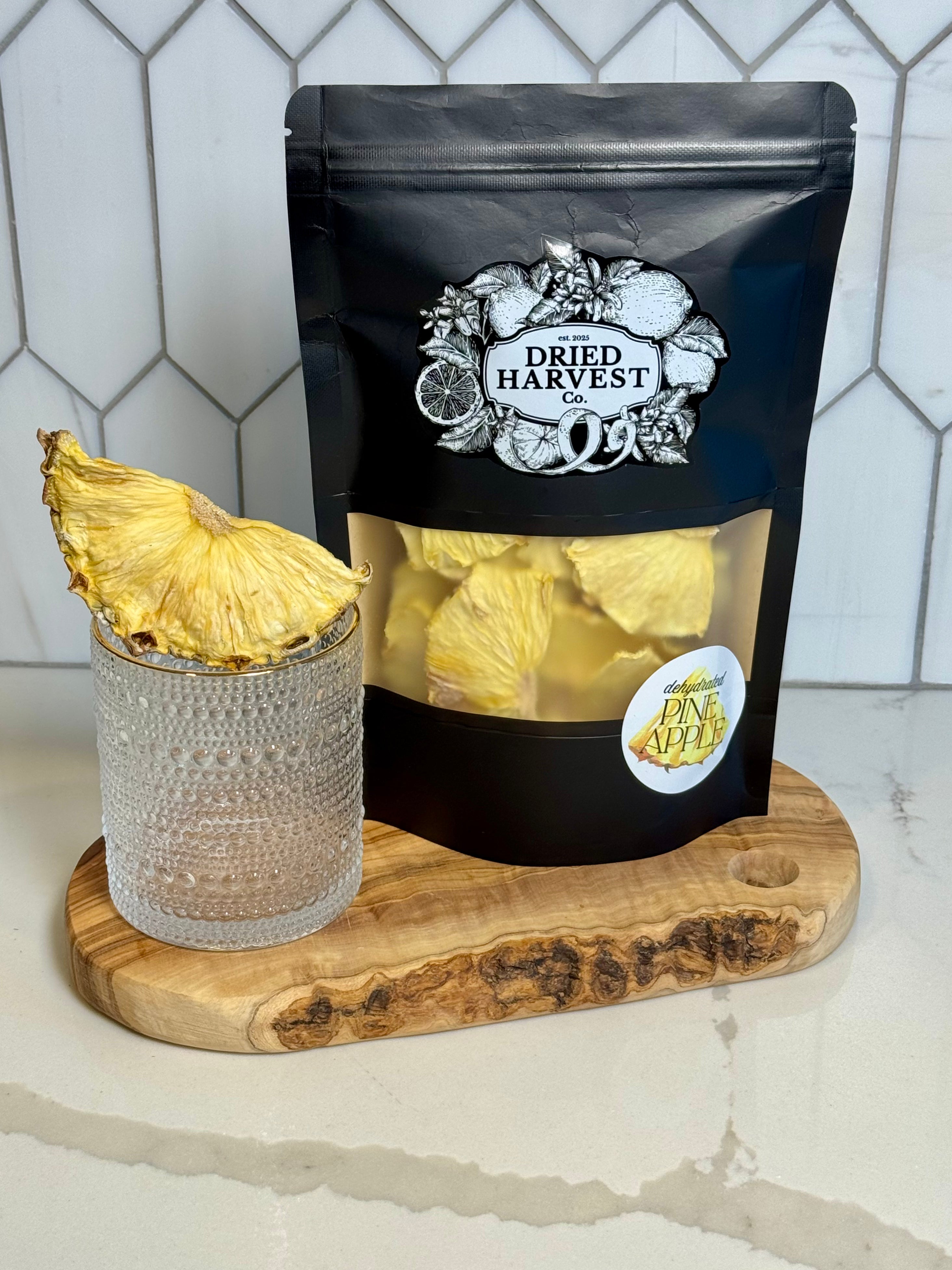 Premium Dehydrated All-Natural Pineapple Slices | Garnish for Cocktails, Baked Goods & Crafts