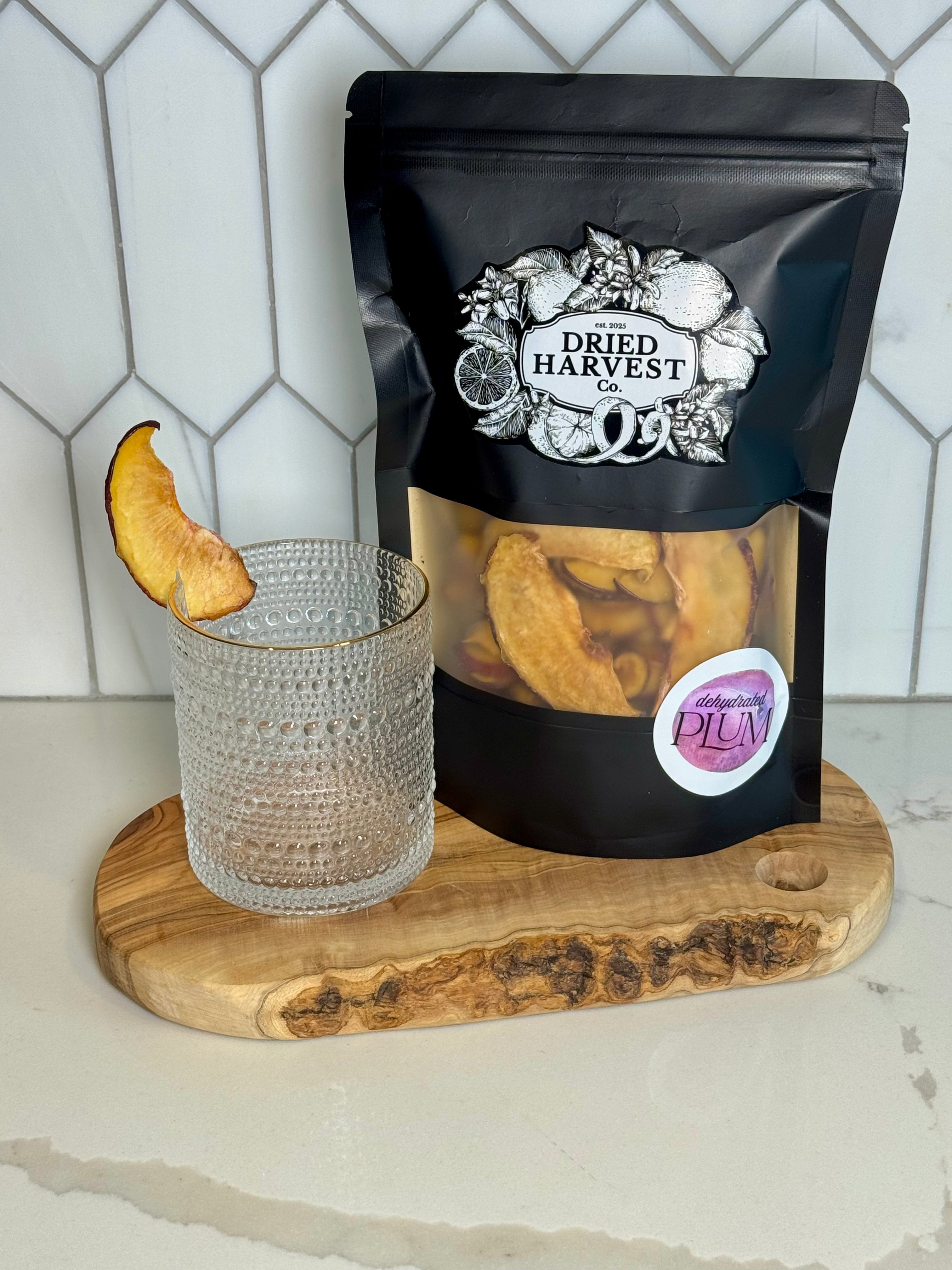 Premium Dehydrated All-Natural Plum Slices | Garnish for Cocktails, Baked Goods & Crafts