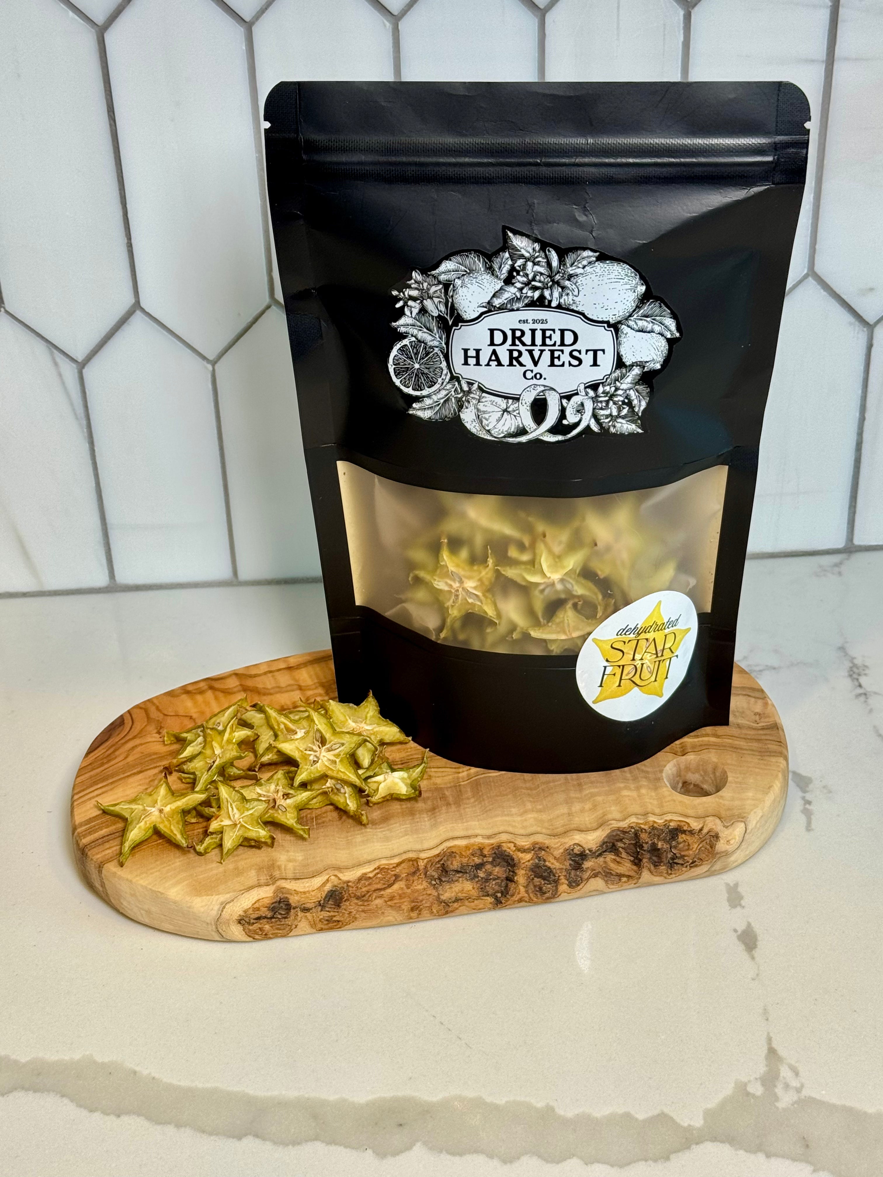 Premium Dehydrated All-Natural Star Fruit Slices | Garnish for Cocktails, Baked Goods & Crafts