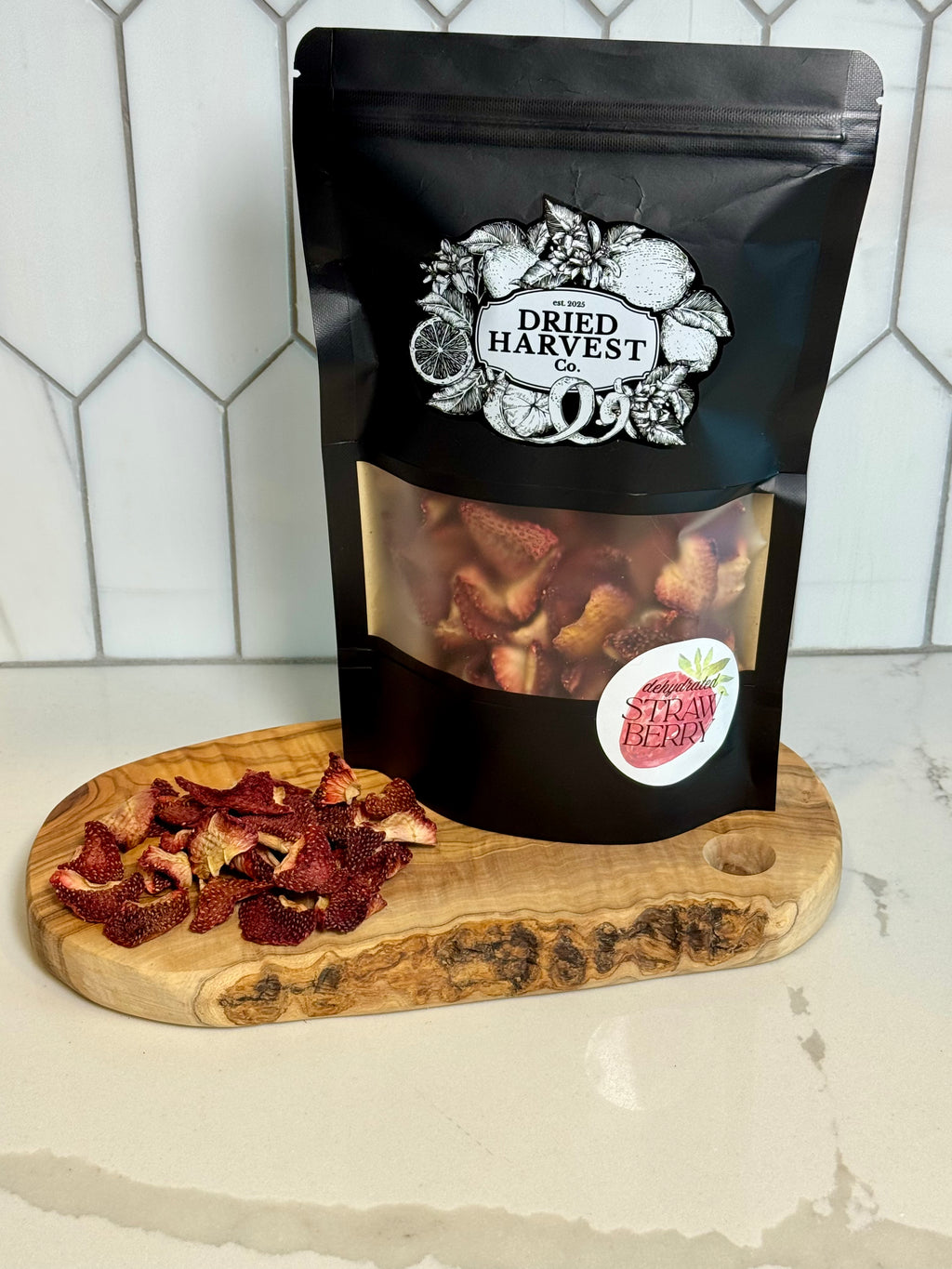 Premium Dehydrated All-Natural Strawberry Slices | Garnish for Cocktails, Baked Goods & Crafts