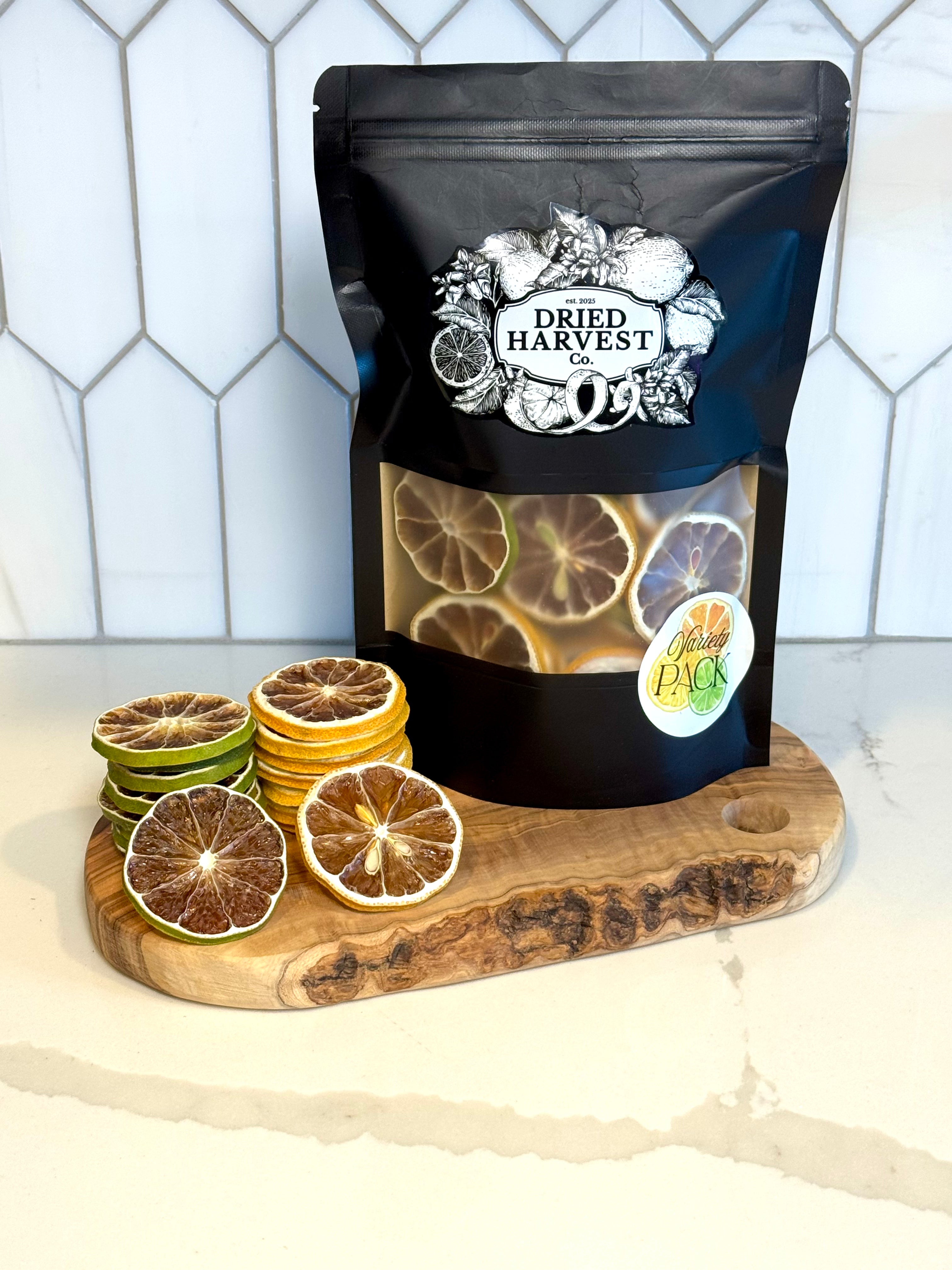 Premium Dehydrated Variety Pack - All-Natural Lemon Lime | Garnish for Cocktails, Baked Goods & Crafts